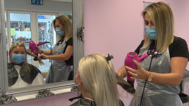 Sabrina Murphy working in her salon wexford
